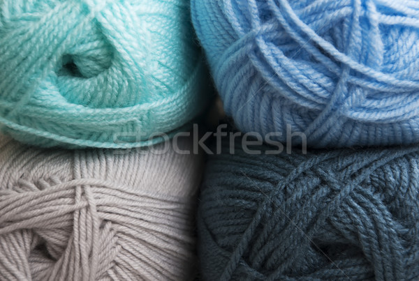 Wollen garen Blauw grijs abstract patroon Stockfoto © Es75