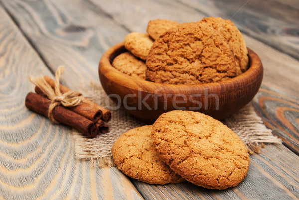 Cookies vecchio legno cioccolato gruppo Foto d'archivio © Es75