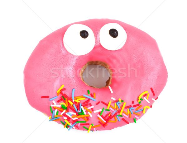 Rosa eisgekühlt Donut bedeckt Hintergrund Kuchen Stock foto © Es75