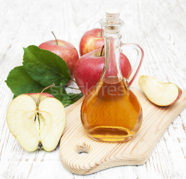 Jabłko jabłecznik ocet świeże liści Zdjęcia stock © Es75