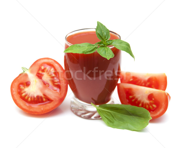 Tomatensap glas vers tomaten natuur blad Stockfoto © Es75