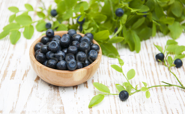 藍莓 新鮮 成熟 木 食品 性質 商業照片 © Es75