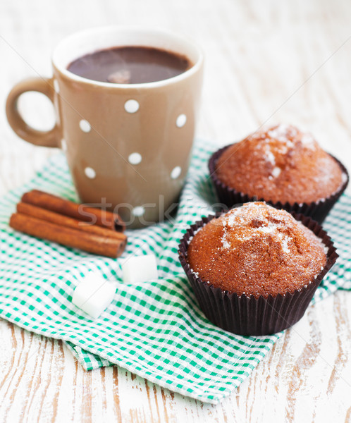 cappucino and chocolate muffins  Stock photo © Es75