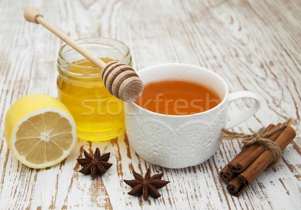 fresh honey and tea Stock photo © Es75