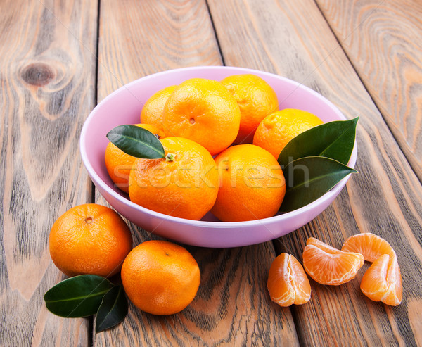 Lédús narancs öreg fa asztal étel természet Stock fotó © Es75