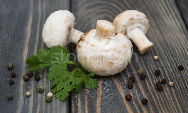 Funghi pepe prezzemolo legno natura cucina Foto d'archivio © Es75