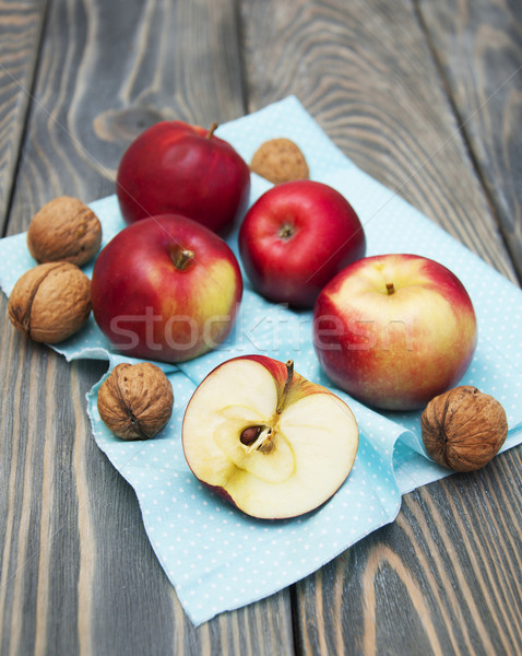 Rouge pommes alimentaire nature automne couleur [[stock_photo]] © Es75