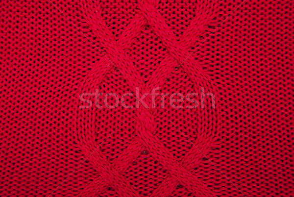 羊毛 模式 紅色 手工製造 羊毛 商業照片 © Es75