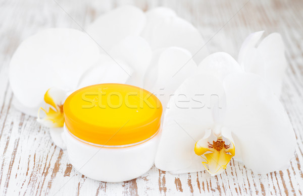 Arckrém orchideák virágok wellness fürdő jelenet Stock fotó © Es75