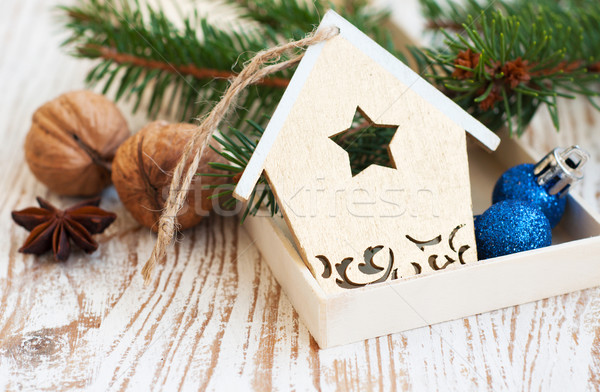 Natale decorazione albero legno inverno regalo Foto d'archivio © Es75