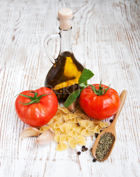 Hozzávalók olasz étel különböző otthon főtt Stock fotó © Es75