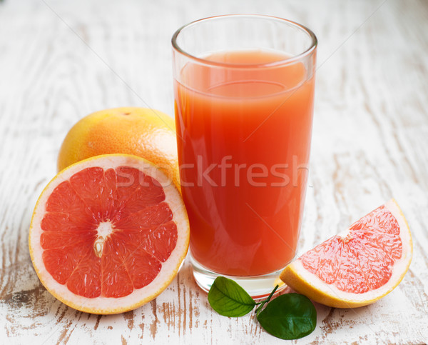Stockfoto: Grapefruit · sap · rijp · voedsel · hout · vruchten