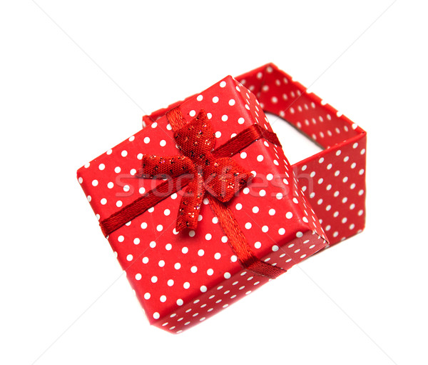 Coffret cadeau paquet blanche papier amour design Photo stock © Es75