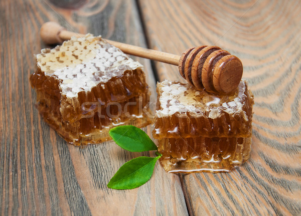 Méz fésű öreg fából készült természet egészség Stock fotó © Es75