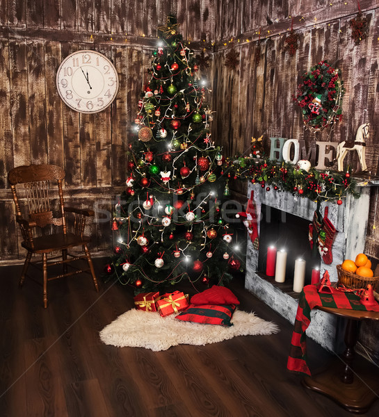 Foto stock: árbol · de · navidad · decoraciones · hermosa · color · Navidad · colgante