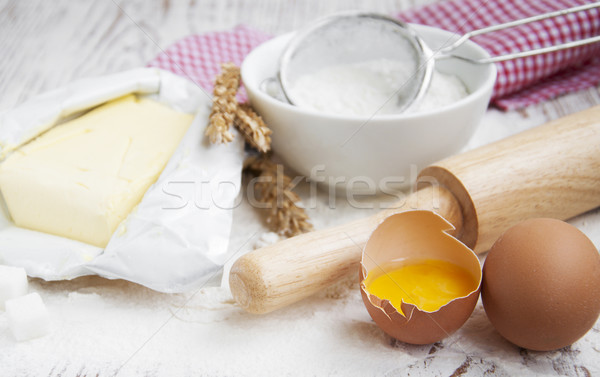 baking ingredients on a table Stock photo © Es75