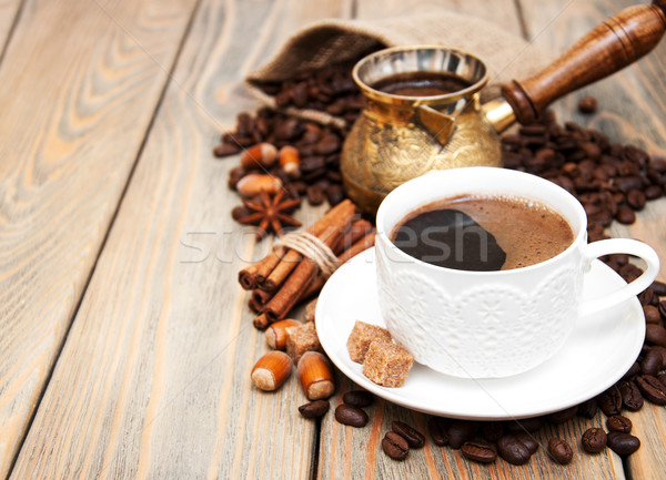 coffee cup and metal turk Stock photo © Es75