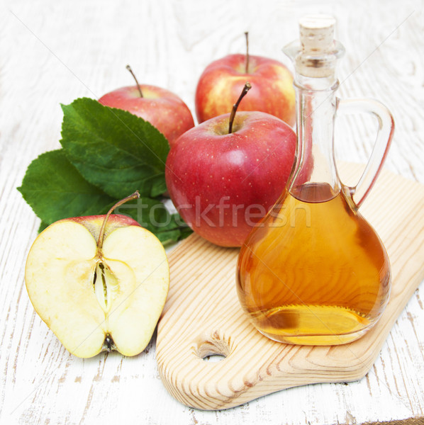 Сток-фото: яблоко · сидр · уксус · свежие · лист