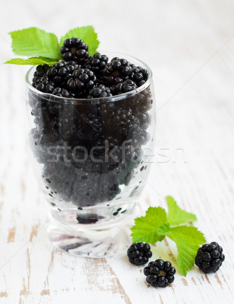 Glass of Blackberries Stock photo © Es75