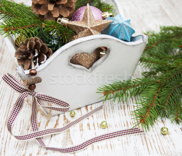 Navidad decoración cuadro juguetes árbol Foto stock © Es75