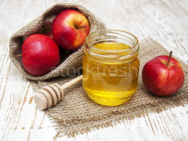 свежие меда яблоки продовольствие древесины Сток-фото © Es75