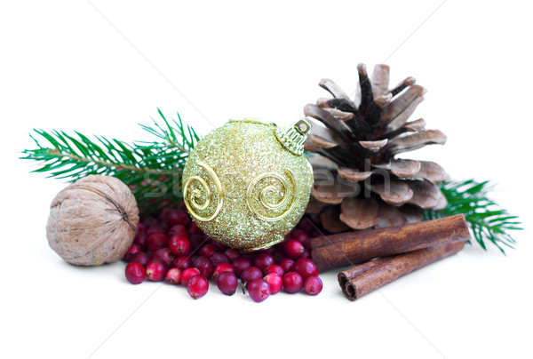 Navidad decoración blanco árbol naturaleza Foto stock © Es75