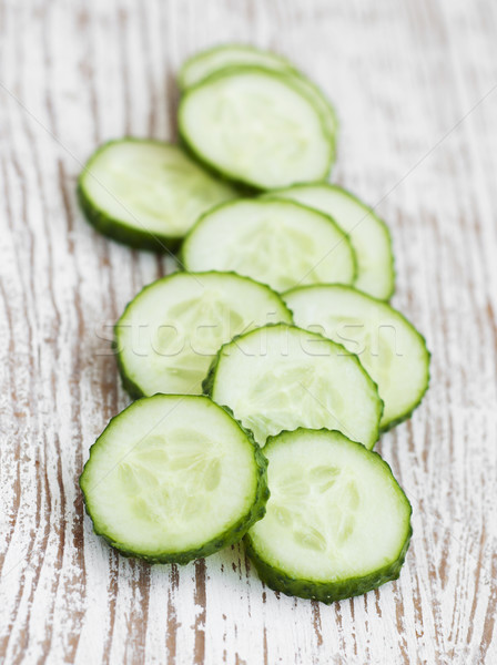 Concombre blanche bois alimentaire fond [[stock_photo]] © Es75