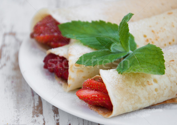 Fragola colazione dolce frutta Foto d'archivio © Es75