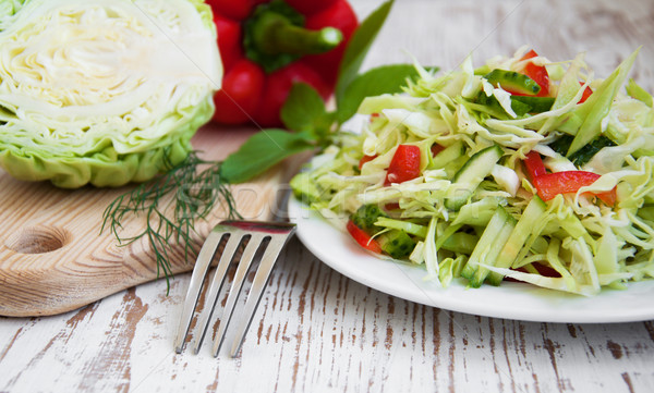 Printemps salade chou concombre nature [[stock_photo]] © Es75