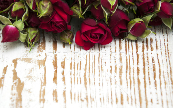 Foto stock: Rosas · vermelhas · fresco · casamento · amor · rosa