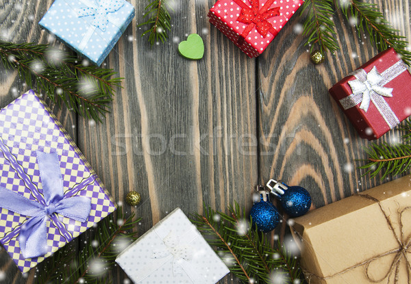 Сток-фото: Рождества · деревья · куча · вечеринка