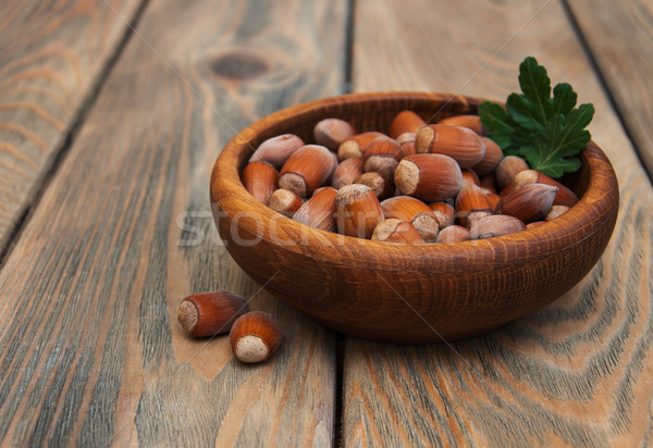 Bowl with hazelnuts Stock photo © Es75