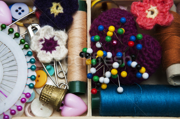 thread and material for handicrafts in box Stock photo © Es75