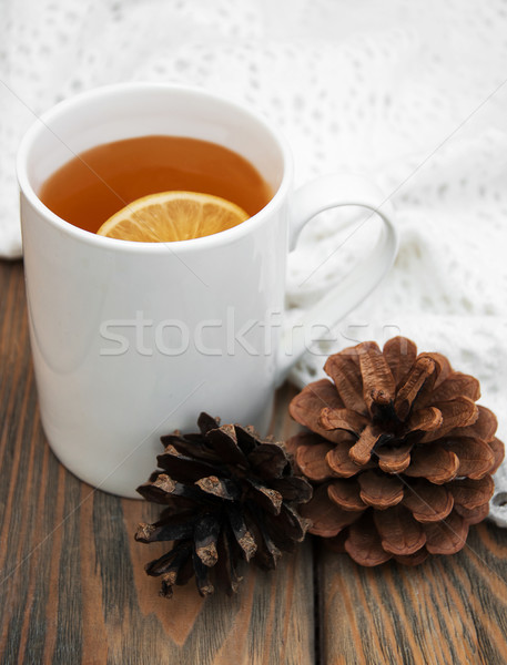 Cup of winter tea Stock photo © Es75