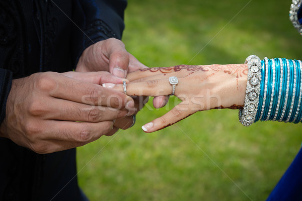 Putting the ring on Stock photo © esatphotography