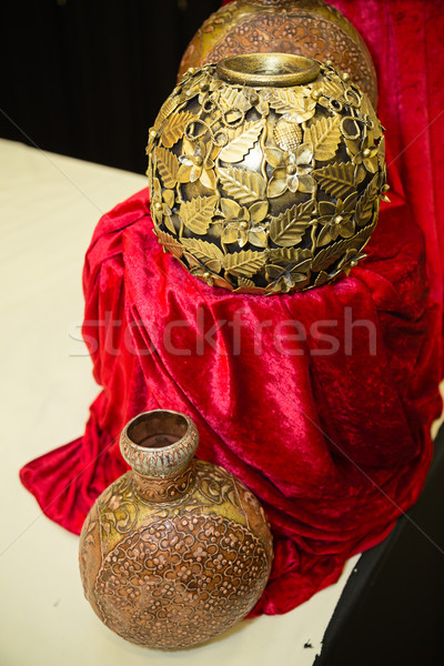 Small gold vases Stock photo © esatphotography