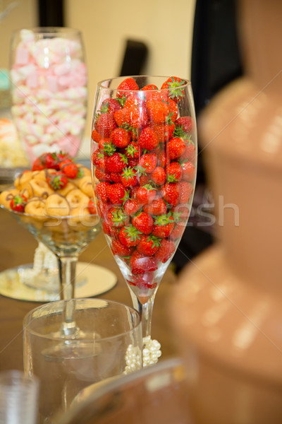 Strawberries in cup Stock photo © esatphotography