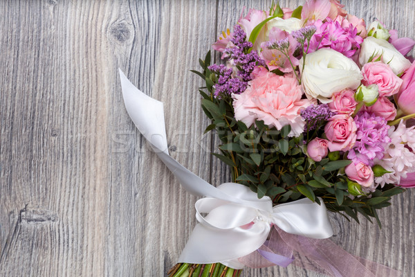Valentin fleurs bois texture rose design [[stock_photo]] © Escander81