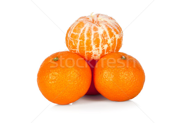 新鮮な むいた 孤立した 白 食品 オレンジ ストックフォト © Escander81