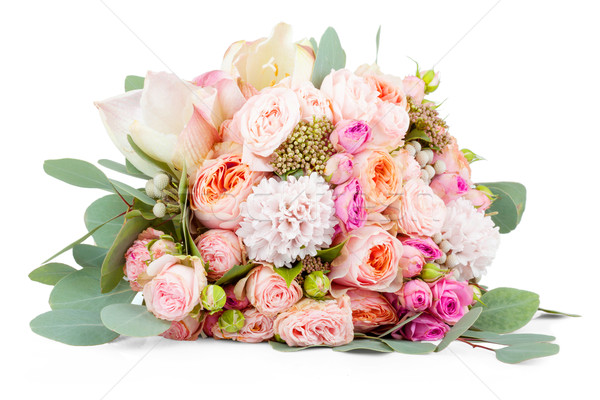 Schönen Bouquet Blumen isoliert weiß Ostern Stock foto © Escander81