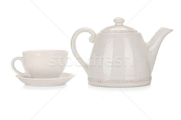 Thé ensemble vide céramique tasse pot [[stock_photo]] © Escander81