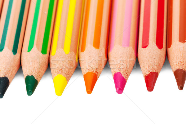 Couleur crayons isolé blanche design fond [[stock_photo]] © Escander81