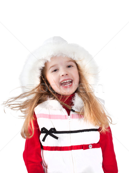 Mode ensemble adorable petite fille blanche isolé [[stock_photo]] © Escander81