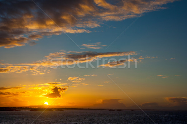 Coucher du soleil tempête eau lumière fond beauté [[stock_photo]] © Escander81