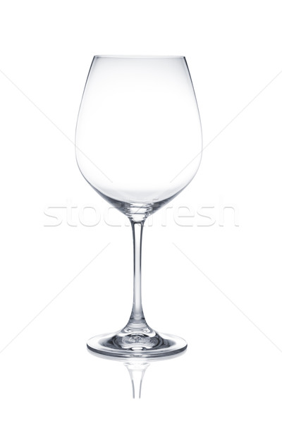 Foto stock: Vazio · vinho · tinto · vidro · isolado · branco · água