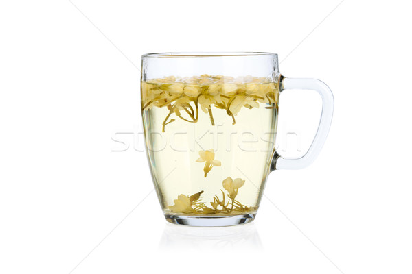 Chaud thé fleurs citron isolé blanche [[stock_photo]] © Escander81