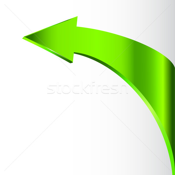 Green arrow rises from the right corner Stock photo © ESSL