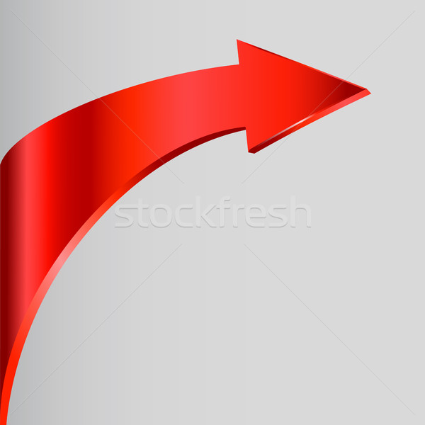 Red arrow and neutral grey background Stock photo © ESSL