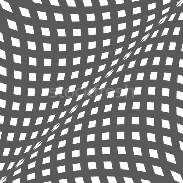 Stock photo: Black and white optical illusion. Op art vector background with 