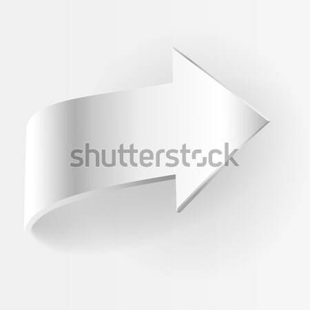 White arrow. Vector illustration Stock photo © ESSL
